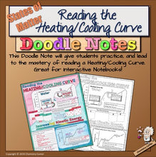 Load image into Gallery viewer, Chemistry: Reading the Heating/Cooling Curve Doodle Notes