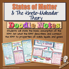 Load image into Gallery viewer, States of Matter & The Kinetic-Molecular Theory Doodle Notes
