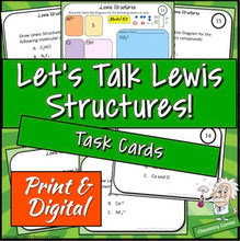 Load image into Gallery viewer, Lewis Dot Structure Task Cards- Print & Digital |Distance Learning