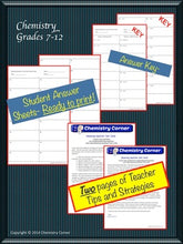 Load image into Gallery viewer, Balancing Chemical Equations Task Cards