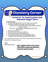 Load image into Gallery viewer, Chemistry Board Game-Conversion! The Dimensional Analysis Board Game