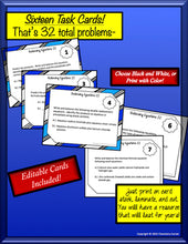 Load image into Gallery viewer, Balancing Chemical Equations II: Task Cards