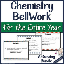 Load image into Gallery viewer, BellWork/ WarmUps Editable- For the Entire Year: Chemistry