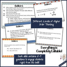 Load image into Gallery viewer, BellWork/ WarmUps Editable- For the Entire Year: Chemistry