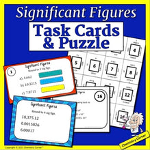 Load image into Gallery viewer, Chemistry: Sig Figs Task Cards & Puzzle Print & Digital