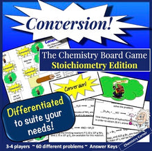 Load image into Gallery viewer, Chemistry Board Game—Conversion! Stoichiometry Edition