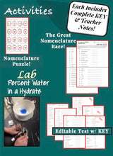 Load image into Gallery viewer, Naming and Writing Chemical Formulas BUNDLE