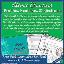 Load image into Gallery viewer, Atomic Structure: Protons, Neutrons, & Electrons |Distance Learning