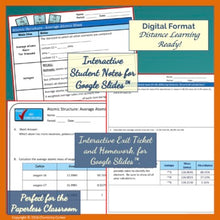 Load image into Gallery viewer, Atomic Structure: Average Atomic Mass- Print & Digital |Distance Learning