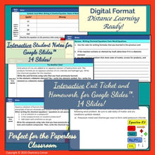Load image into Gallery viewer, Chemical Reactions: Writing Chemical Equations from Word Equations Print/Digital