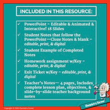 Load image into Gallery viewer, Chemical Reactions: Writing Chemical Equations from Word Equations Print/Digital