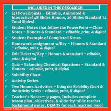 Load image into Gallery viewer, Chemical Reactions: Types of Chemical Reactions Print/Digital |Distance Learning