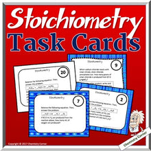 Load image into Gallery viewer, Stoichiometry Task Cards