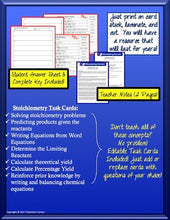 Load image into Gallery viewer, Stoichiometry Task Cards