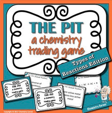 Load image into Gallery viewer, The Pit- A Chemistry Trading Game: Types of Reactions Edition
