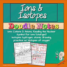 Load image into Gallery viewer, Ions and Isotopes Doodle Notes