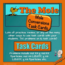 Load image into Gallery viewer, The Mole & Mole Conversions Task Cards