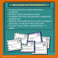 Load image into Gallery viewer, The Mole & Mole Conversions Task Cards