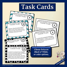Load image into Gallery viewer, Percent Composition, Empirical & Molecular Formulas Task Cards