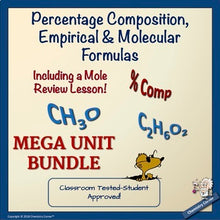 Load image into Gallery viewer, Percent Composition, Empirical & Molecular Formulas MEGA UNIT BUNDLE