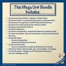 Load image into Gallery viewer, Percent Composition, Empirical & Molecular Formulas MEGA UNIT BUNDLE