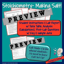 Load image into Gallery viewer, Chemistry Lab: Stoichiometry—Making Salt!