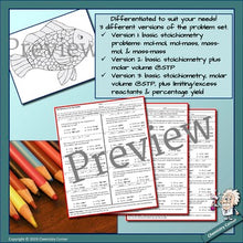 Load image into Gallery viewer, Stoichiometry Color-by-Number