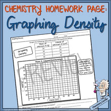Load image into Gallery viewer, Chemistry Homework: Graphing Density