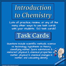 Load image into Gallery viewer, Introduction to Chemistry Task Cards - Print & Digital