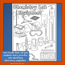 Load image into Gallery viewer, Chemistry Lab Equipment Doodle Notes