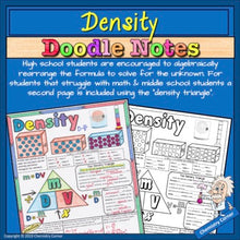 Load image into Gallery viewer, Density Doodle Notes Print and Digital Distance Learning