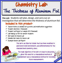 Load image into Gallery viewer, Chemistry Lab: The Thickness of Aluminum Foil