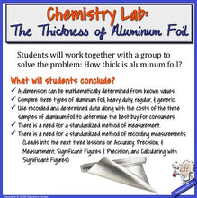 Load image into Gallery viewer, Chemistry Lab: The Thickness of Aluminum Foil