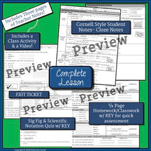 Load image into Gallery viewer, Chemistry: Calculating with Scientific Notation Print & Digital