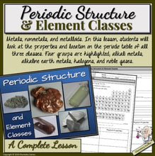 Load image into Gallery viewer, Periodic Table: Structure & Element Classes- Print/Digital |Distance Learning