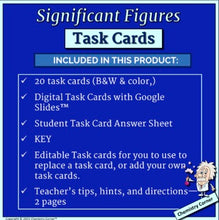 Load image into Gallery viewer, Chemistry: Sig Fig Task Cards- Print & Digital