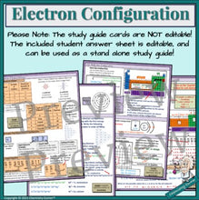 Load image into Gallery viewer, Electron Configuration: Unit Group Study Guide