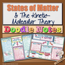Load image into Gallery viewer, States of Matter &amp; The Kinetic-Molecular Theory Doodle Notes
