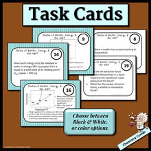 Load image into Gallery viewer, States of Matter &amp; The Kinetic-Molecular Theory Task Cards
