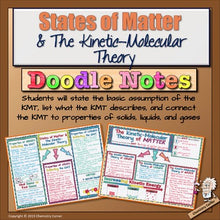 Load image into Gallery viewer, States of Matter &amp; The Kinetic-Molecular Theory Doodle Notes
