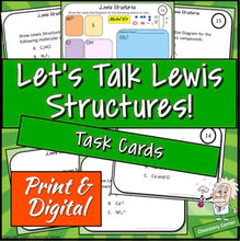 Load image into Gallery viewer, Lewis Dot Structure Task Cards- Print &amp; Digital |Distance Learning
