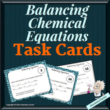 Load image into Gallery viewer, Balancing Chemical Equations Task Cards
