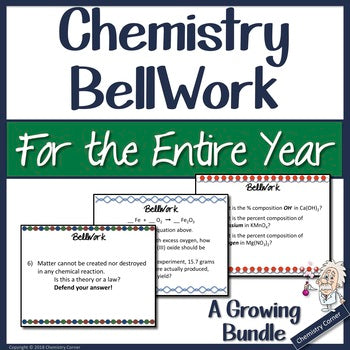 BellWork/ WarmUps Editable- For the Entire Year: Chemistry