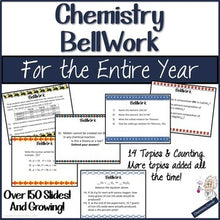 Load image into Gallery viewer, BellWork/ WarmUps Editable- For the Entire Year: Chemistry

