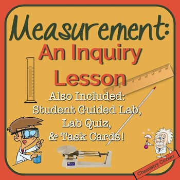 Chemistry: Measurement Lesson with Task Cards and Lab