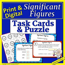 Load image into Gallery viewer, Chemistry: Sig Figs Task Cards &amp; Puzzle Print &amp; Digital
