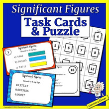 Load image into Gallery viewer, Chemistry: Sig Figs Task Cards &amp; Puzzle Print &amp; Digital
