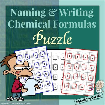 Naming & Writing Chemical Formulas: Puzzle