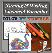 Load image into Gallery viewer, Naming &amp; Writing Chemical Formulas: COLOR-BY-NUMBER
