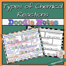 Load image into Gallery viewer, Types of Chemical Reactions Doodle Notes
